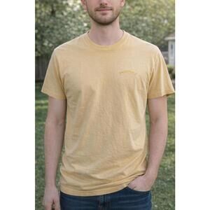 Façonnable Embroidered Logo Tee – Yellow – Size L